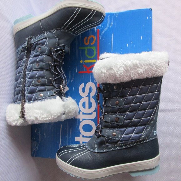 TOTES SHIRLEY TALL GIRLS WINTER BOOTS – DRESS BLUE COOL BLUE - Picture 13 of 16